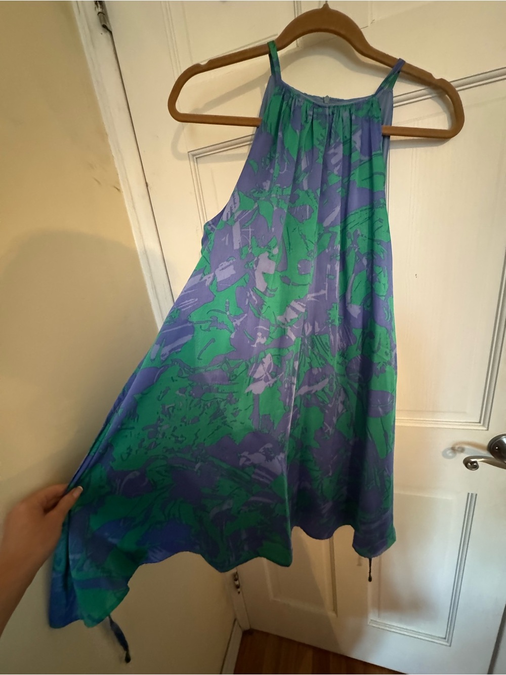 Sam Edelman Green and Blue Halter Dress